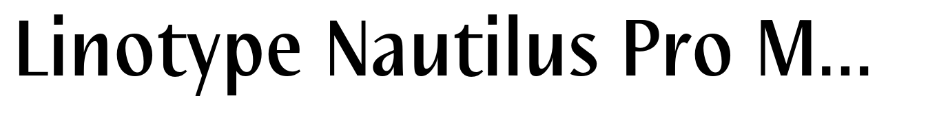 Linotype Nautilus Pro Medium